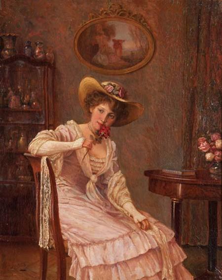 Lot image - Alois Heinrich Priechenfried Austrian, 1867-1953 The Scent of a Rose