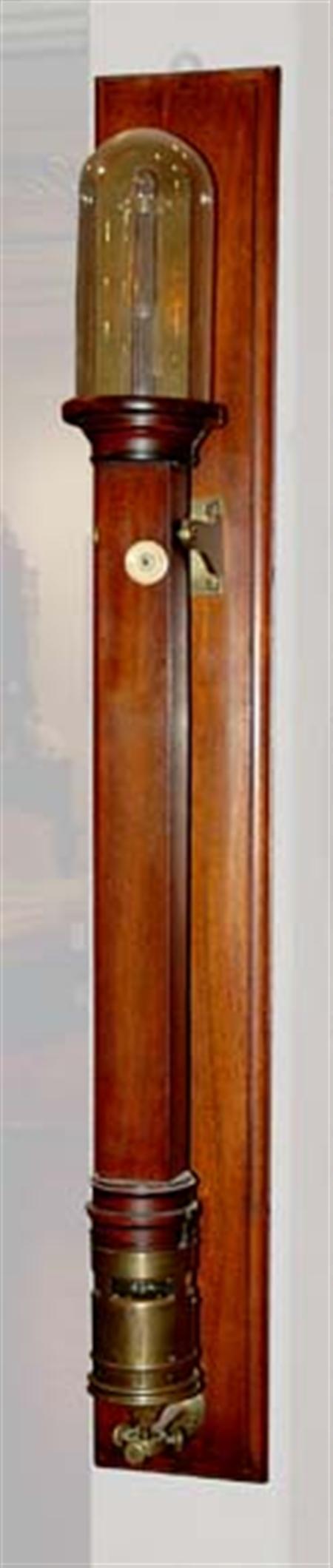 Lot image - Victorian Mahogany and Brass Ships Barometer