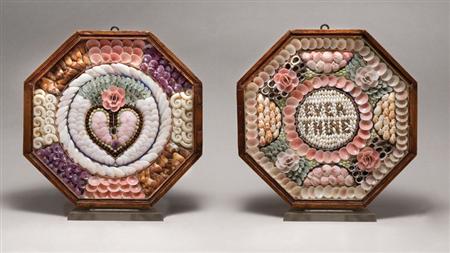 Lot image - Shellwork Sailors Valentine