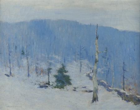 Lot image - Bruce Crane 1857-1937 Winter Silence