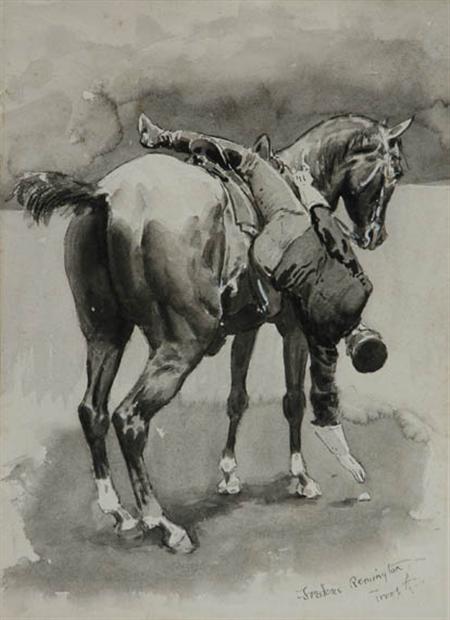 Lot image - Frederic Sackrider Remington 1861-1909 The Potato Race