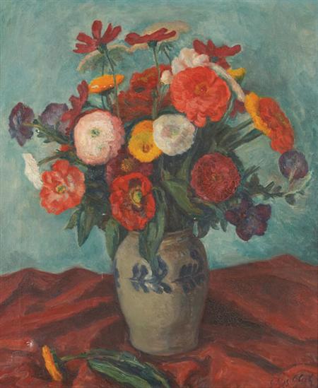 Lot image - Julius Thiengen Bloch 1888-1966 Floral Still Life