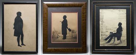 Lot image - August Edouart Three Silhouette Portraits