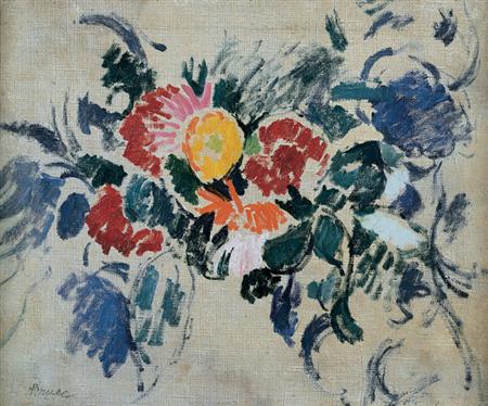 Lot image - Patrick Henry Bruce 1881-1937 Flowers, circa late 1909 - early 1910