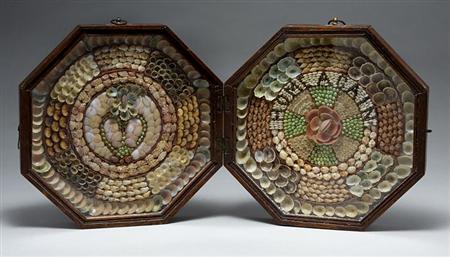 Lot image - Shellwork Sailors Valentine