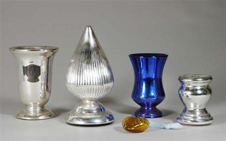 Lot image - Group of Mercury Glass Articles