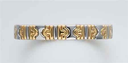 Lot image - Gold and Steel Bangle