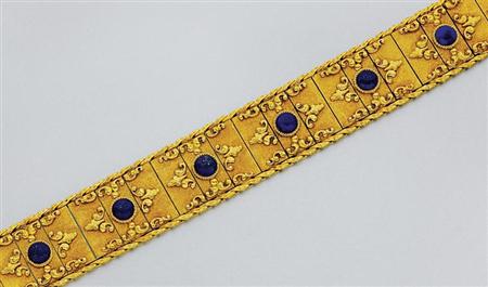 Lot image - Gold and Lapis Bracelet