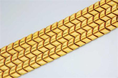 Lot image - Wide Gold Bracelet