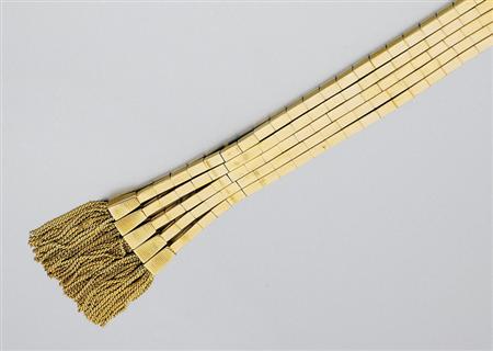 Lot image - Five Strand Gold Slide Fringe Bracelet