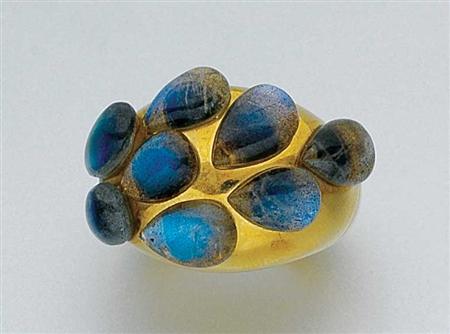 Lot image - Gold and Labradorite Bombe Ring