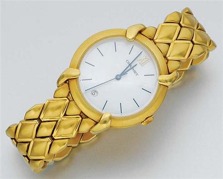 Lot image - Gold and Mother-of-Pearl Wristwatch