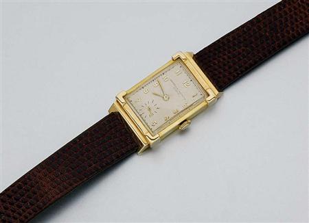Lot image - Gentlemans Gold Wristwatch