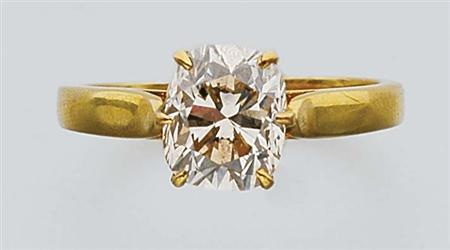 Lot image - Gold and Diamond Ring