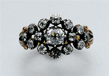 Lot image - Georgian Silver, Gold and Diamond Ring