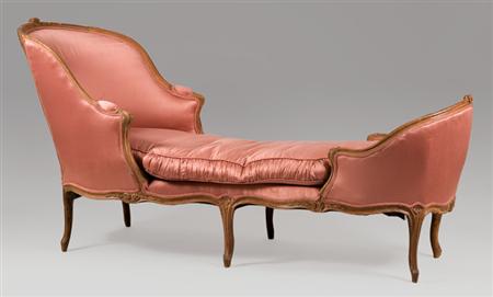 Lot image - Louis XV Beechwood Chaise Longue