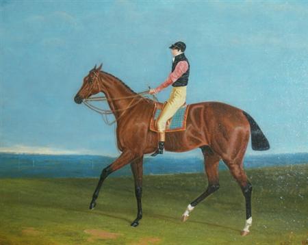 Lot image - Attributed to John Frederick Herring Sr. Theodore, Winner of the St. Leger Race 1822 with Jockey Up