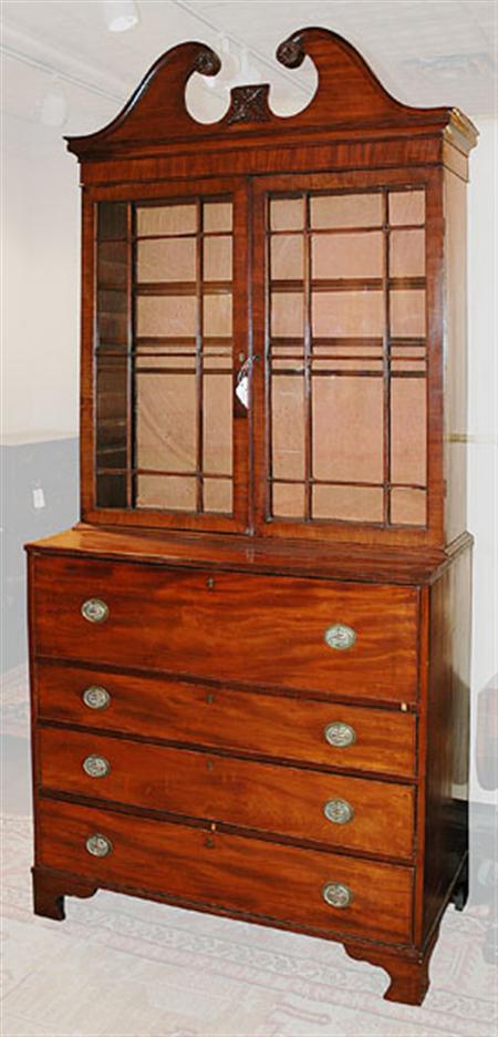 Lot image - George III Mahogany Secretary Bookcase