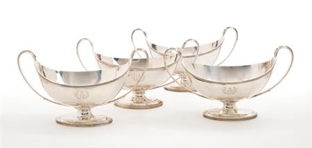 Lot image - Set of Four George III Silver Sauceboats
