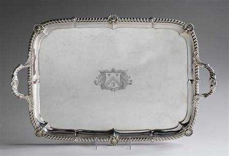 Lot image - George III Silver Two-Handled Serving Tray