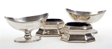 Lot image - Pair of George II Silver Open Salts