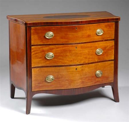 Lot image - George III Inlaid Mahogany Chest of Drawers