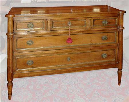 Lot image - Louis XVI Walnut Commode