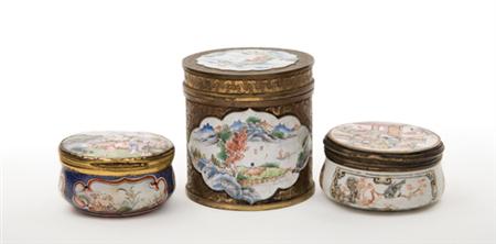 Lot image - Two Enameled Snuff Boxes