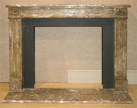 Lot image - Louis XV Style Marble Mantel