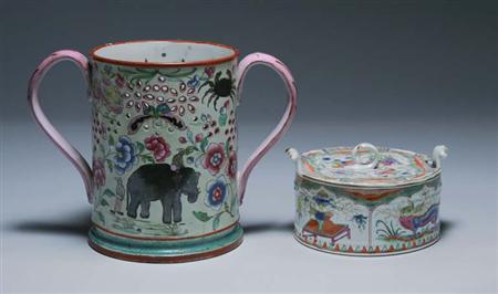 Lot image - English Creamware Candle Holder