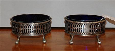 Lot image - Pair of George III Silver Salts