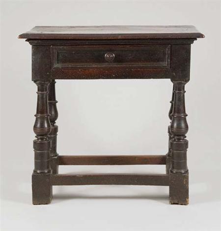 Lot image - Continental Baroque Walnut Side Table