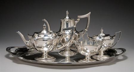 Lot image - Gorham Sterling Silver Tea and Coffee Service