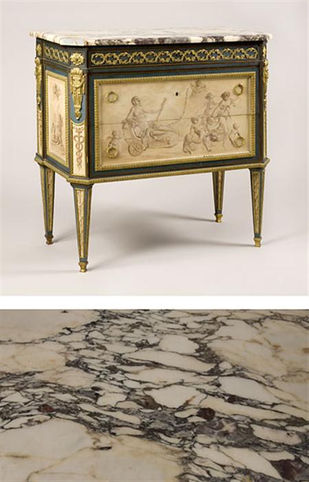 Lot image - Louis XVI Style Gilt-Metal Mounted Painted Commode