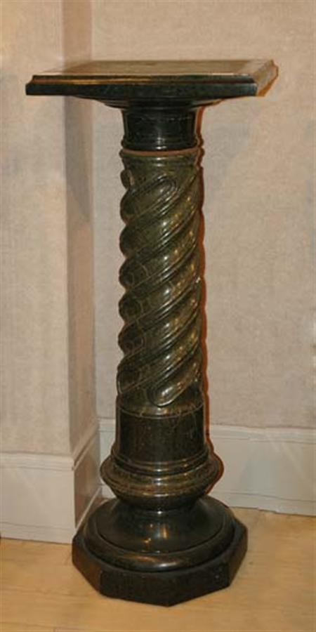 Lot image - Neoclassical Style Green Marble Pedestal