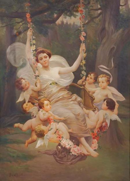 Lot image - Attributed to Jules Scalbert The Swing