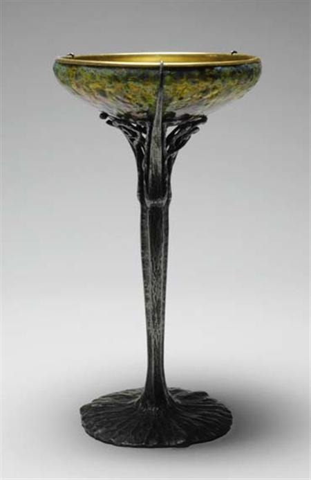 Lot image - Limoges Enamel and Wrought Iron Coupe
