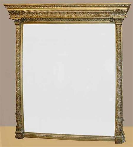 Lot image - Neoclassical Style Gilt-Wood Overmantel Mirror