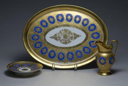 Lot image - Russian Gilt Decorated Porcelain Partial Service