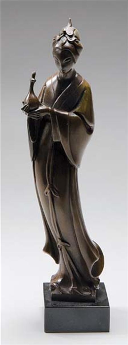 Lot image - Allan Clark American, 1896-1950 Woman Holding a Vase (Yang Kwei Fei)