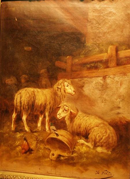 Lot image - L. Folter German, 20th Century Sheep Fold