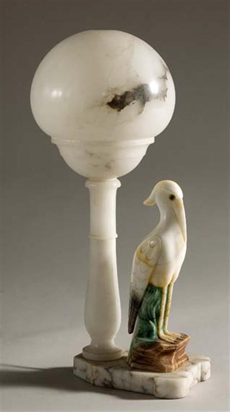 Lot image - Art Deco Alabaster Lamp
