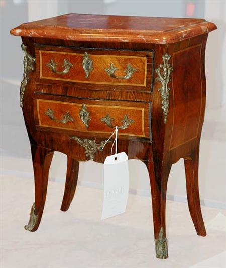 Lot image - Louis XV Style Bronze Mounted Inlaid Walnut Miniature Commode