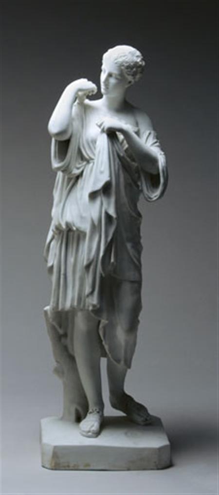 Lot image - Parian Bisque Porcelain Figure of Diana