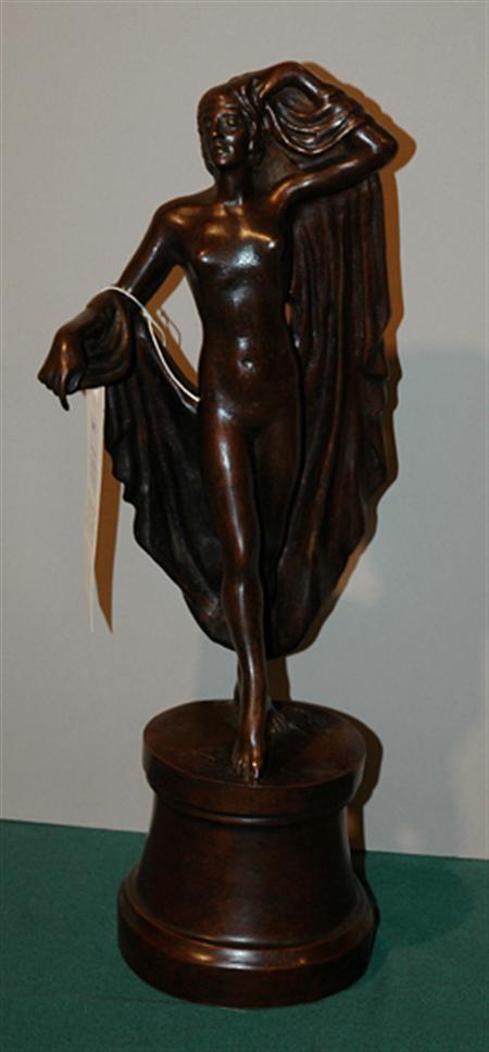 Lot image - Bronze Figure of a Female Nude