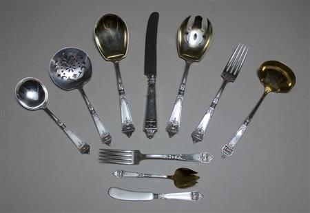 Lot image - Gorham Sterling Silver Flatware Service