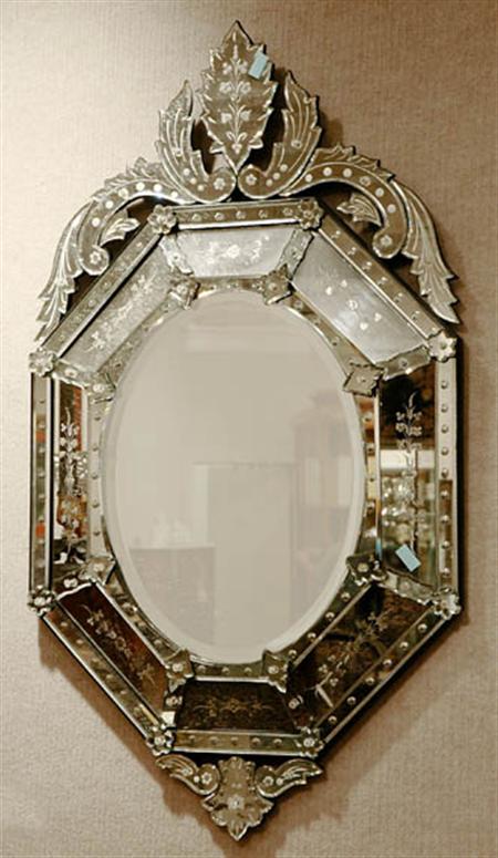Lot image - Venetian Mirror Framed Mirror