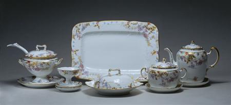 Lot image - Pirkenhammer Gilt and Polychrome Decorated Porcelain Dinner Service