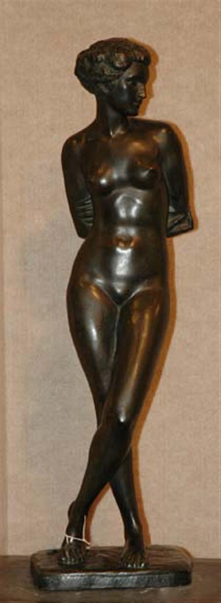 Lot image - Bronze Figure of a Female Nude