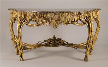Lot image - Rococo Style Gilt Composition Console